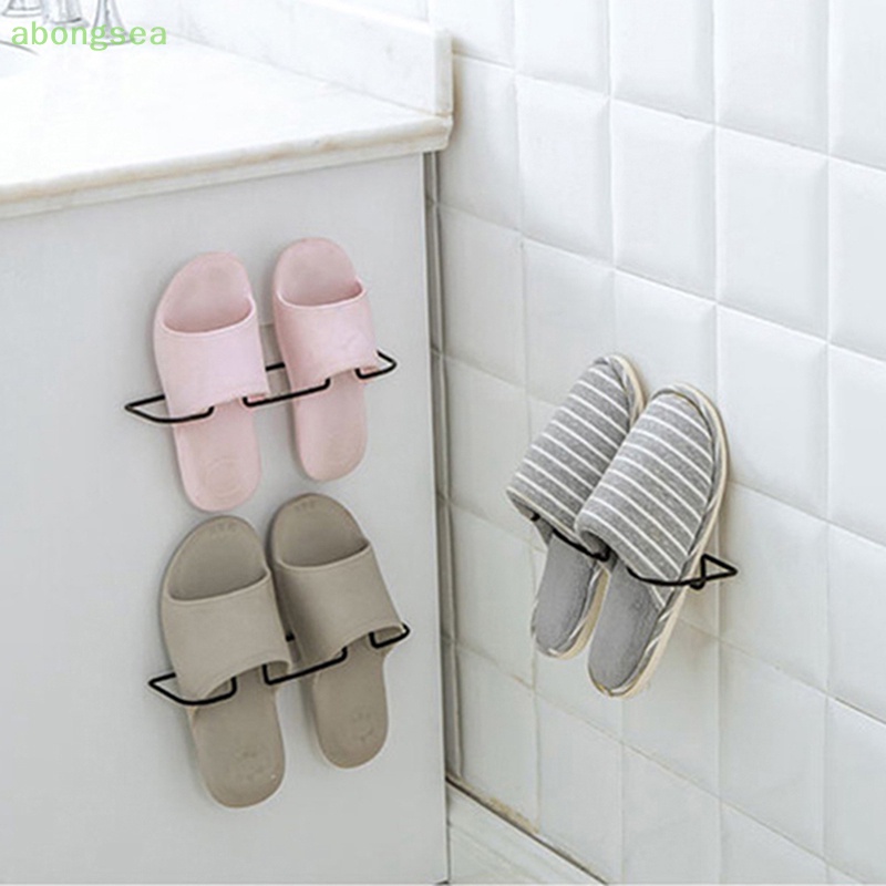 Giá Sắt Treo Tường Dùng Để Đựng Giày Dép Màu Đen Tiện Dụng
