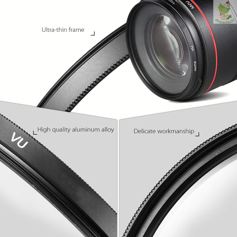 58mm Lens Filter Kit UV+CPL+FLD+ND(ND2 ND4 ND8) with Carry Pouch / Lens Cap / Lens Cap Holder / Tulip &amp; Rubber Lens Hood   Came-6.5
