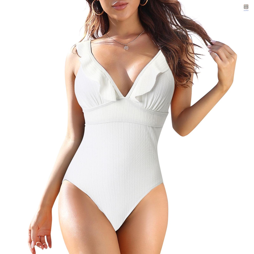 Bộ Đồ Bơi Một Mảnh Cổ Chữ V Hở Lưng Quyến Rũ Dành Cho Nữ