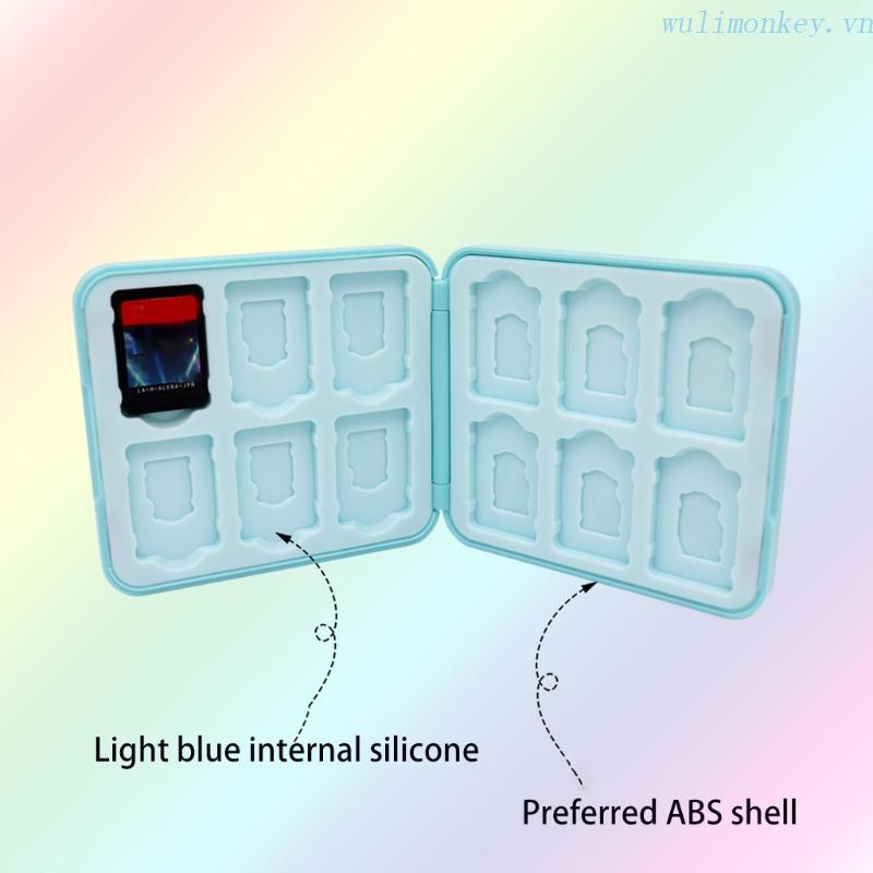 Hộp Đựng Thẻ Game 12 Trong 1 12 Ngăn Bằng ABS + Silicon Mềm Nhỏ Gọn