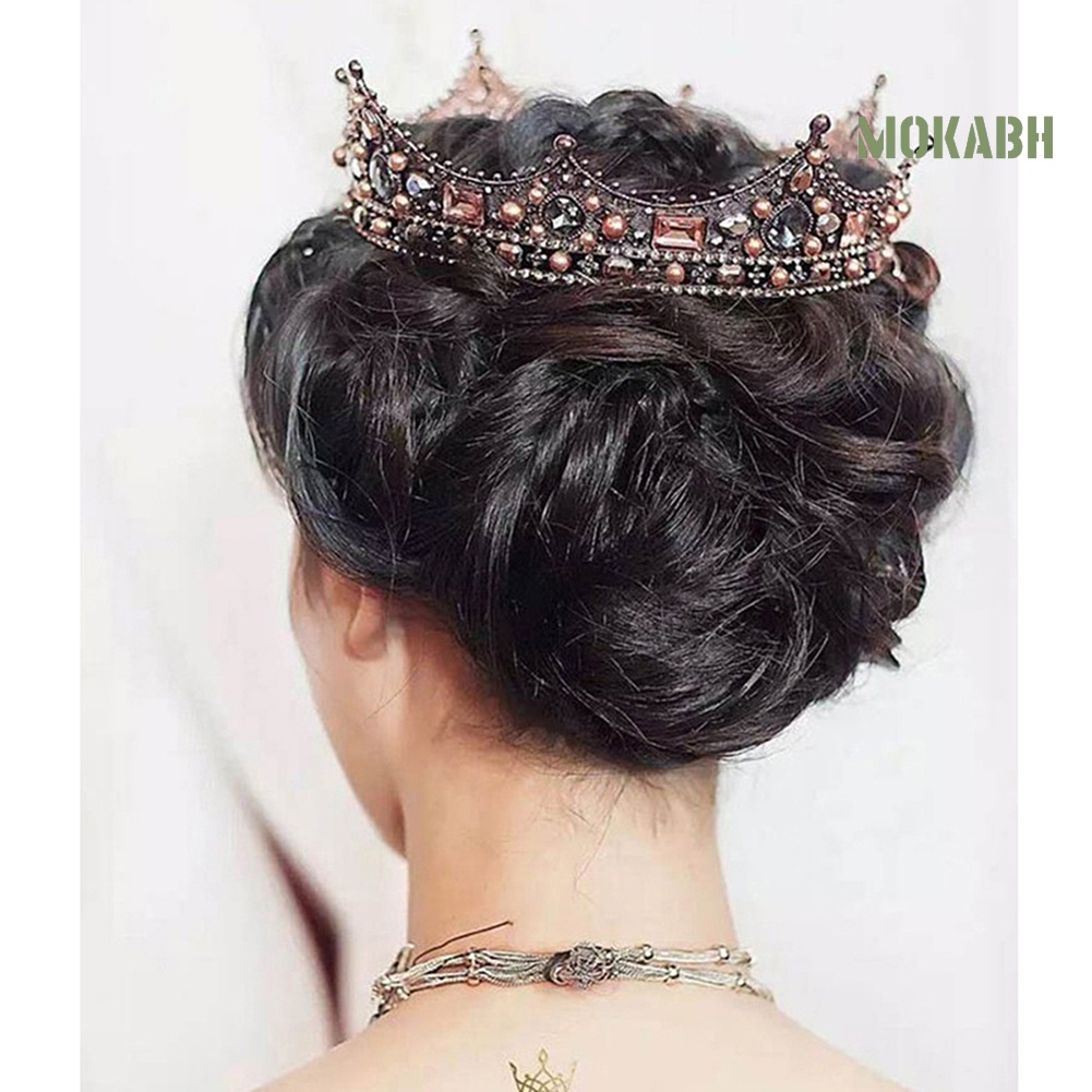 Cài Tóc Hình Vương Miện Nữ Hoàng Phong Cách Baroque Cổ Điển