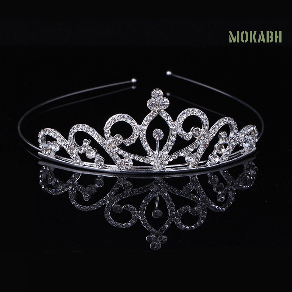[Mok Abh] Cài Tóc Hình Vương Miện Có Đính Đá Đáng Yêu Cho Bé Gái