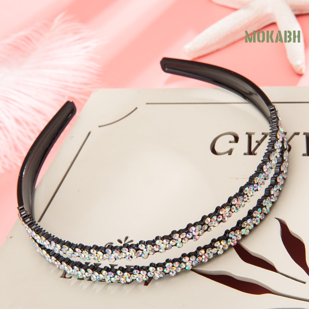 Băng Đô Cài Tóc Đính Đá Lấp Lánh Phong Cách Hàn Quốc Cho Nữ