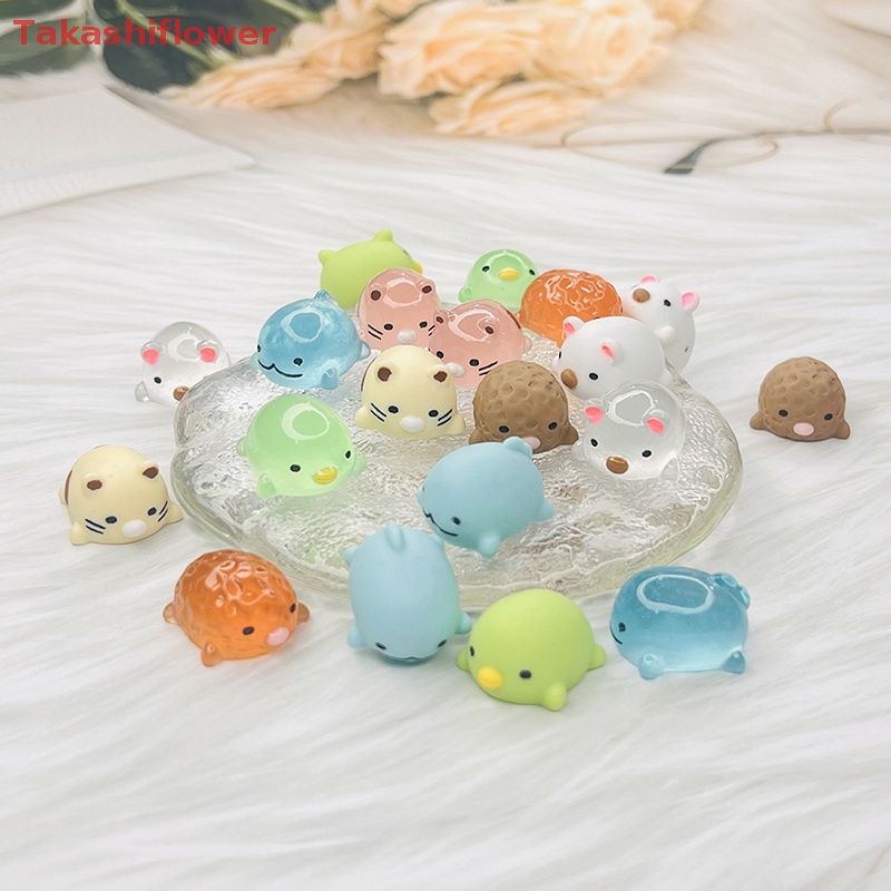 Bộ 5 Đồ trang trí Nhân Vật Hoạt Hình Mini Bằng Nhựa Phát Sáng Trong Bóng Tối Trang Trí Tiểu Cảnh