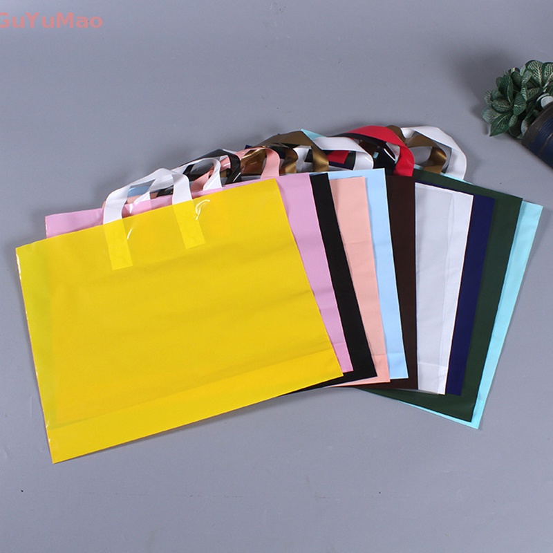 Set 5 Túi Mua Sắm Có Tay Cầm Bằng Nhựa Dày Dặn