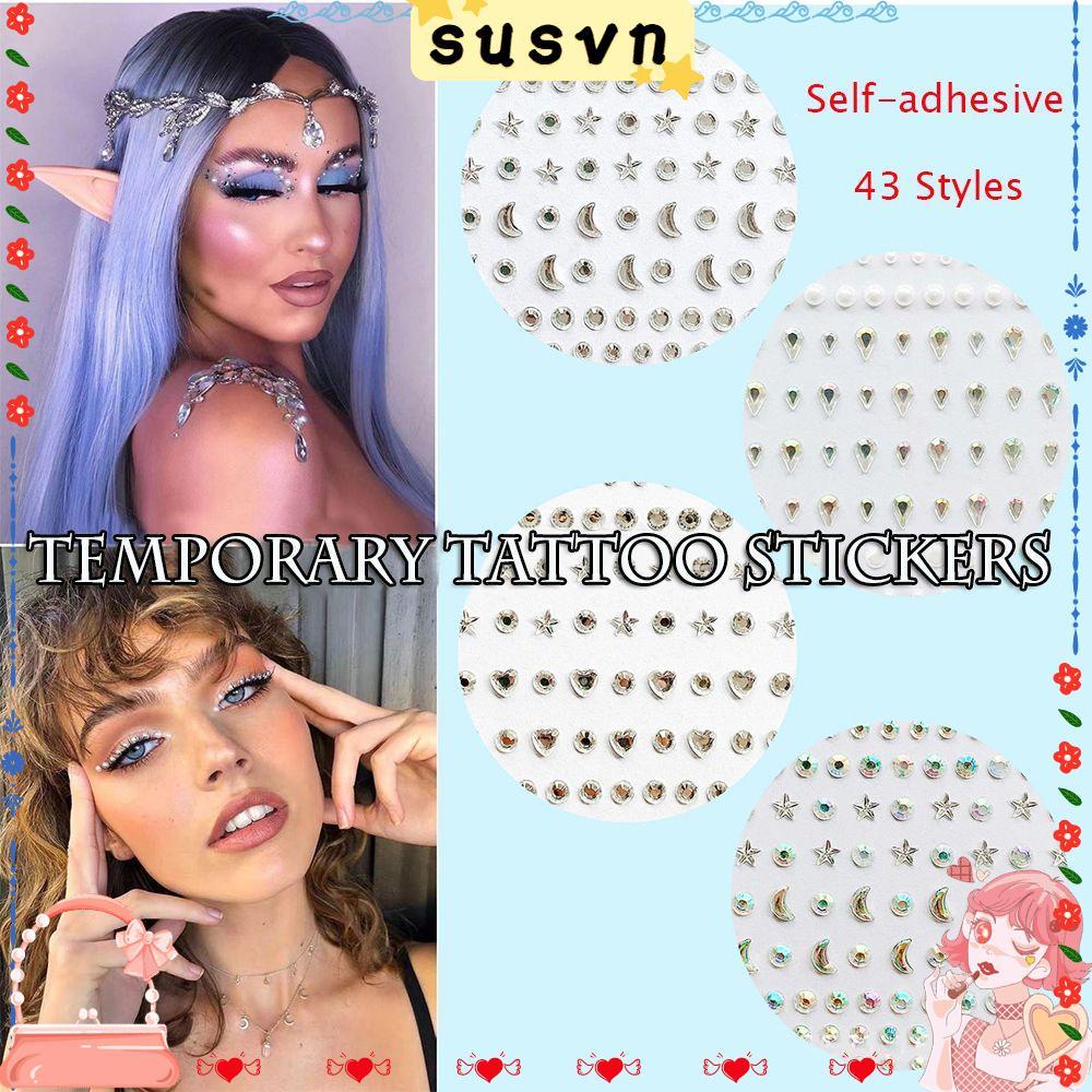 Miếng dán đính đá trang điểm mắt/mặt tạm thời