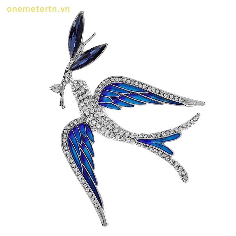 Ghim Cài Áo Hình Chim Én Bay Đính Đá Thời Trang Cho Nữ