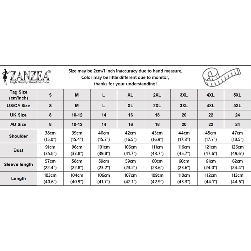 Zanzea Áo Kiểu Tay Dài Phồng Dành Cho Phụ Nữ Hồi Giáo