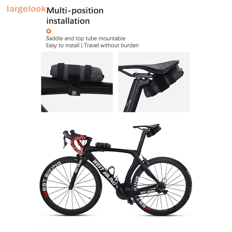 Túi Đựng Dụng Cụ Màu Đen Gắn Khung Trước Xe Đạp MTB Tiện Dụng