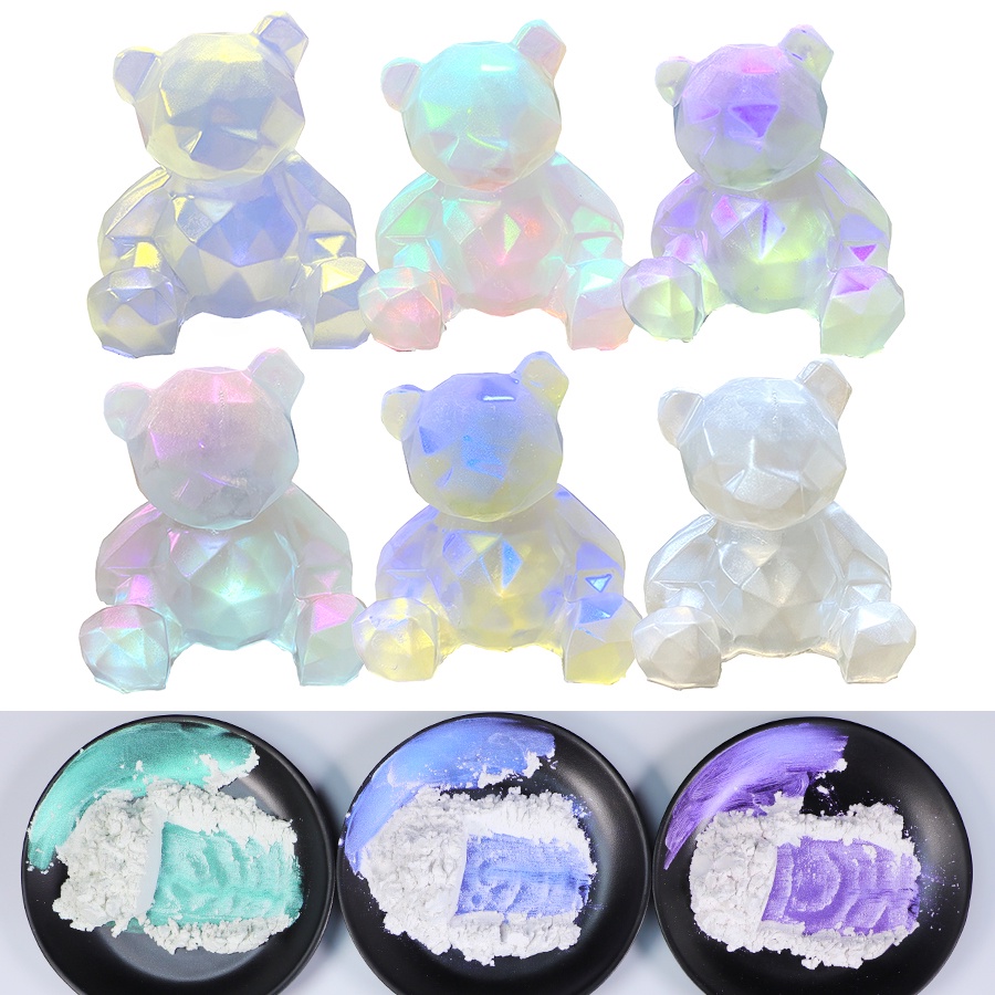 5g Gương Chameleon Pigment Pearlescent Epoxy Glitter Magic Chameleon Powder Set Công cụ làm đồ trang sức đầy màu sắc