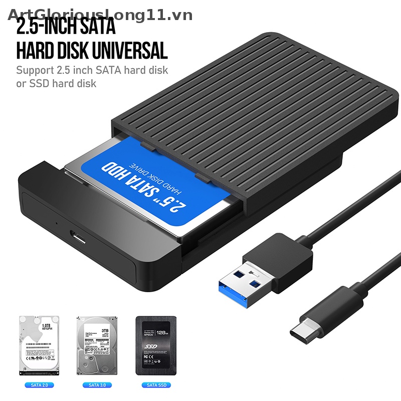 1 Hộp Đĩa Cứng ArtGloriousLong 2.5-inch USB3.0 type c Hỗ Trợ 6TB UASP 6Gbps.