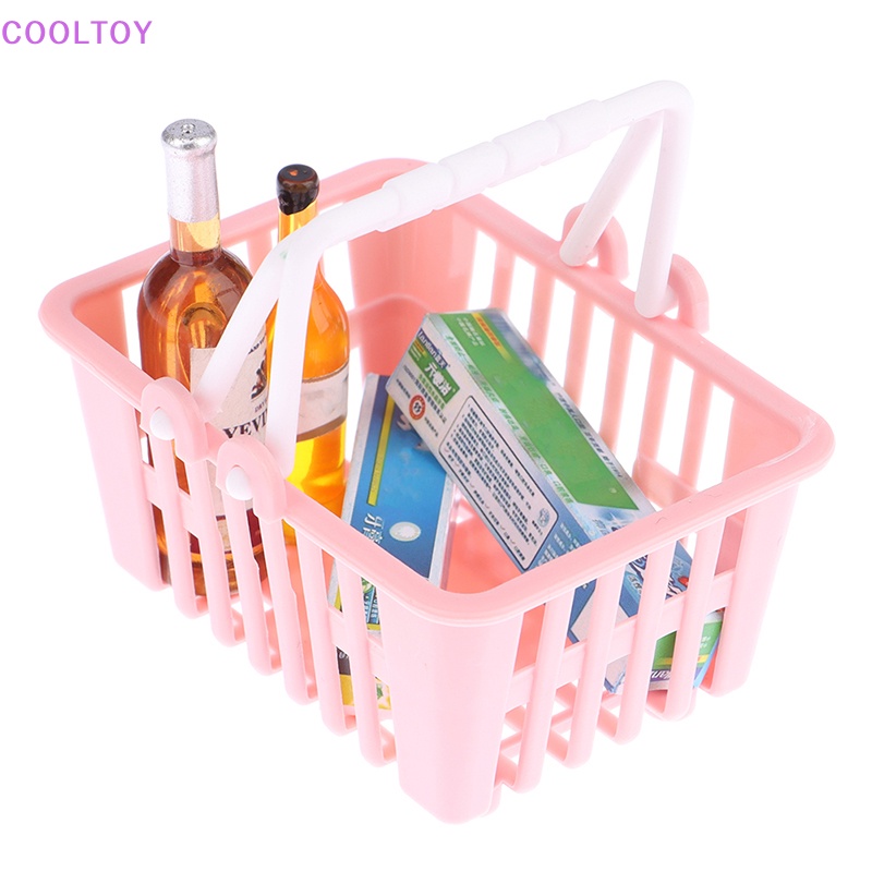 Set 2 Giỏ Mua Sắm Mini Đồ Chơi Dành Cho Nhà Búp Bê