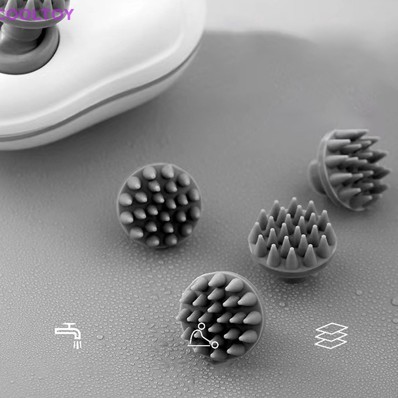 Cooltoy Máy Mát Xa Da Đầu Mèo Chạy Điện Chống Thấm Nước Giúp Thư Giãn Cổ Vai Và Cổ