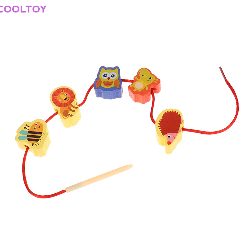Cooltoy Set 12 / 16 / 23 / 25 Hạt Xâu Chuỗi Hình Động Vật / Trái Cây Hoạt Hình Đồ Chơi Giáo Dục Cho Bé DIY