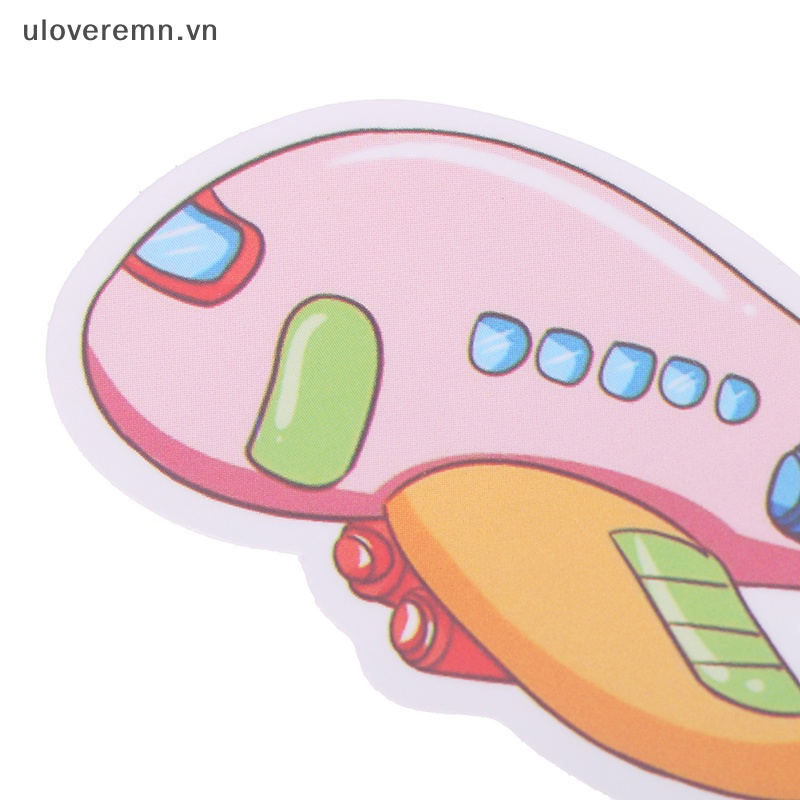 Bộ 50 Miếng Dán Trang Trí Chống Thấm Nước Hình Máy Bay Graffiti Dễ Thương