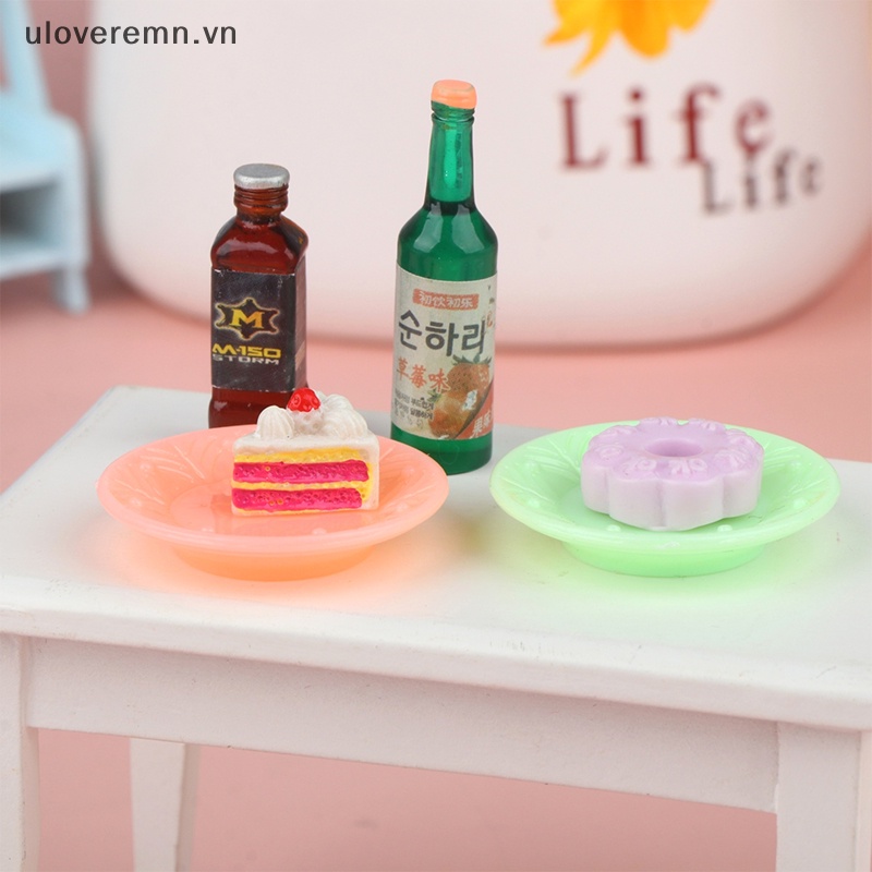 Set 3 Đĩa Tròn / Vuông Bằng Ren Trang Trí Nhà Búp Bê 1: 6