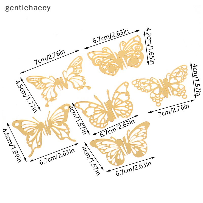 Bộ 5 Bươm Bướm Bằng Acrylic Dùng Trang Trí Bánh Kem