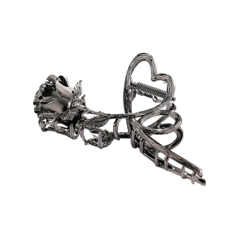 Kẹp Tóc Hoa Hồng Kim Loại Nhiều Kiểu Dáng Cho Nữ