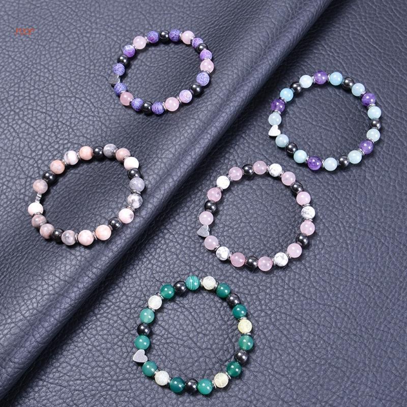 Vòng Tay Chuỗi Hạt Đá Mã Não Tự Nhiên Đơn Giản Phong Cách Bohemia Cho Nữ
