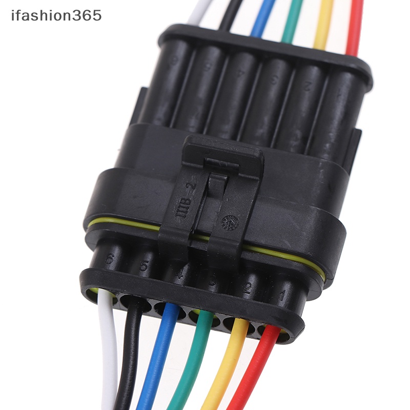 Đầu Nối Dây Điện 1 / 2 / 3 / 4 / 5 / 6Pin Male Chống Nước Cho Xe Hơi