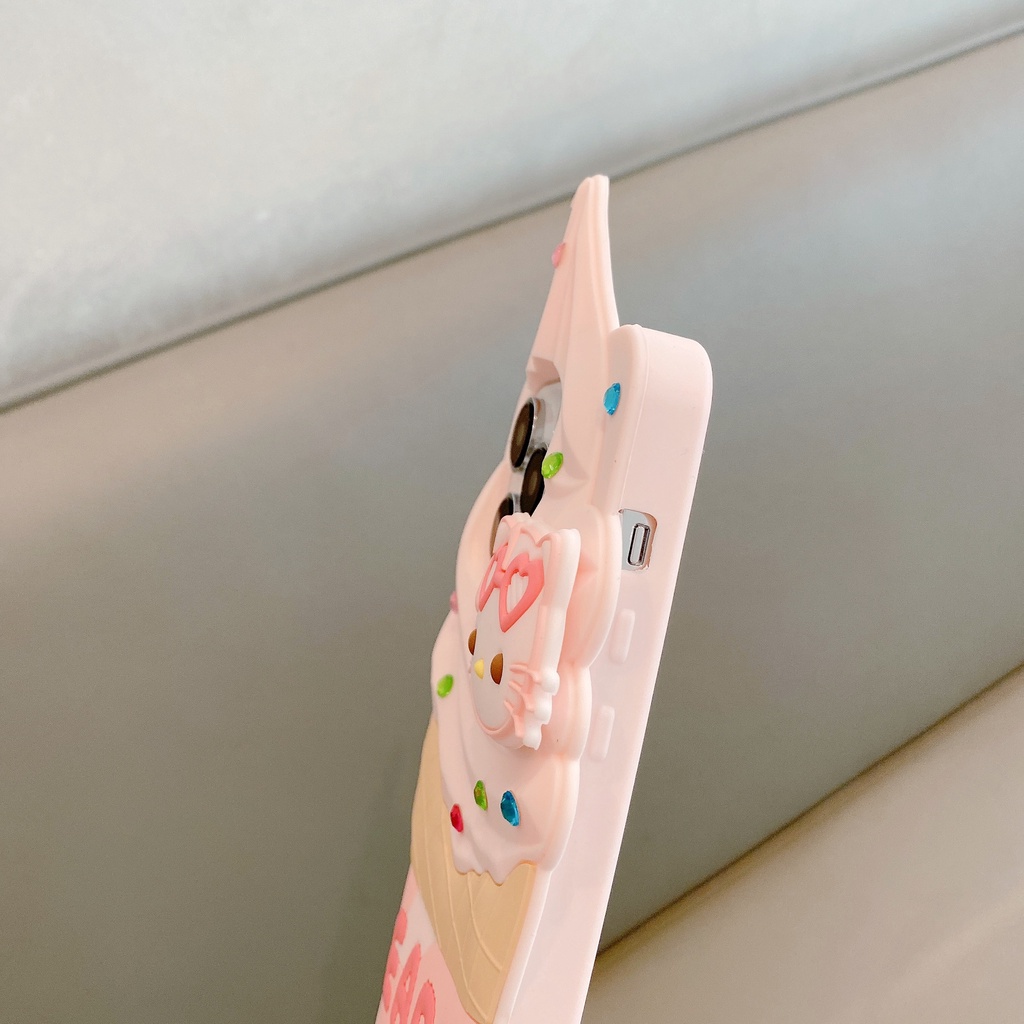 Ốp Điện Thoại TPU Mềm Chống Sốc Hình Que Kem / Mèo 3D Cho iPhone 13 12 11 14 Pro Max