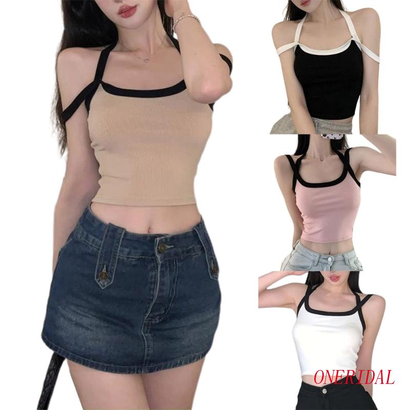 Áo Hai Dây Màu Trơn Thời Trang Mùa Hè Cho Nữ