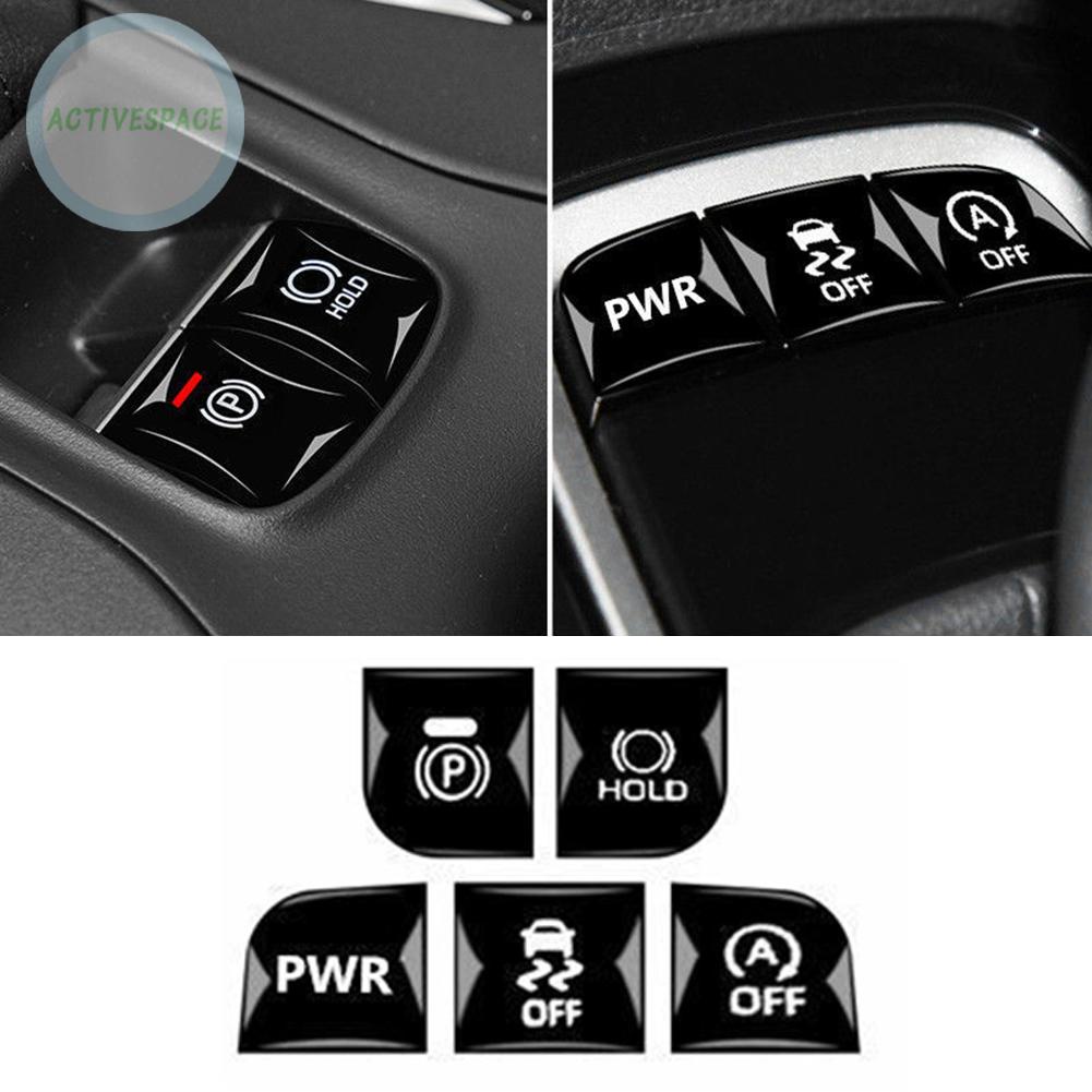 Set 5 Phụ Kiện Công Tắc Cần Gạt Số Màu Đen Bóng Cho Xe Toyota Corolla
