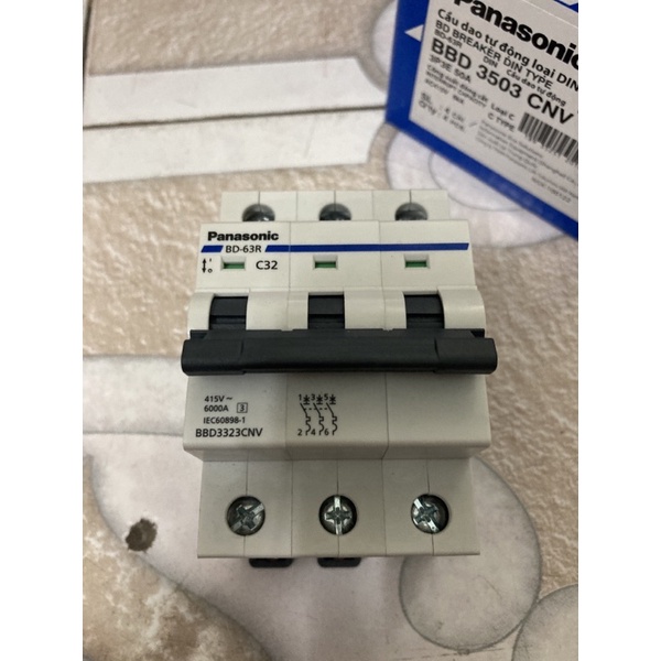 Cầu dao MCB CB 3P 3 Pha 3 Tép 25A 32A 40A 50A 63A Panasonic