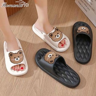 Dép Đi Trong Nhà Tắm Chống Trượt Mềm Mại Hình Gấu Dễ Thương Cho Nam Và Nữ