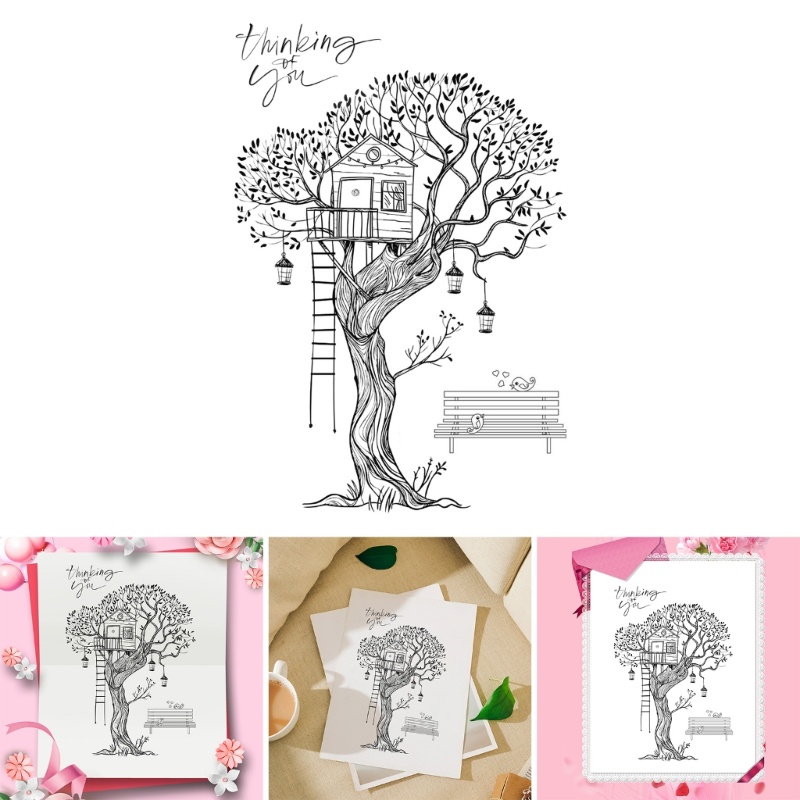 Con Dấu Silicone Trong Suốt Hình Hoa Sen Dùng Trang Trí Sổ Tay DIY