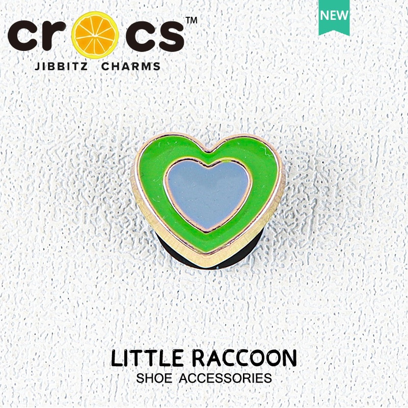 Khóa Kim Loại Hình Trái Tim Dễ Thương Trang Trí Giày Jibbitz crocs