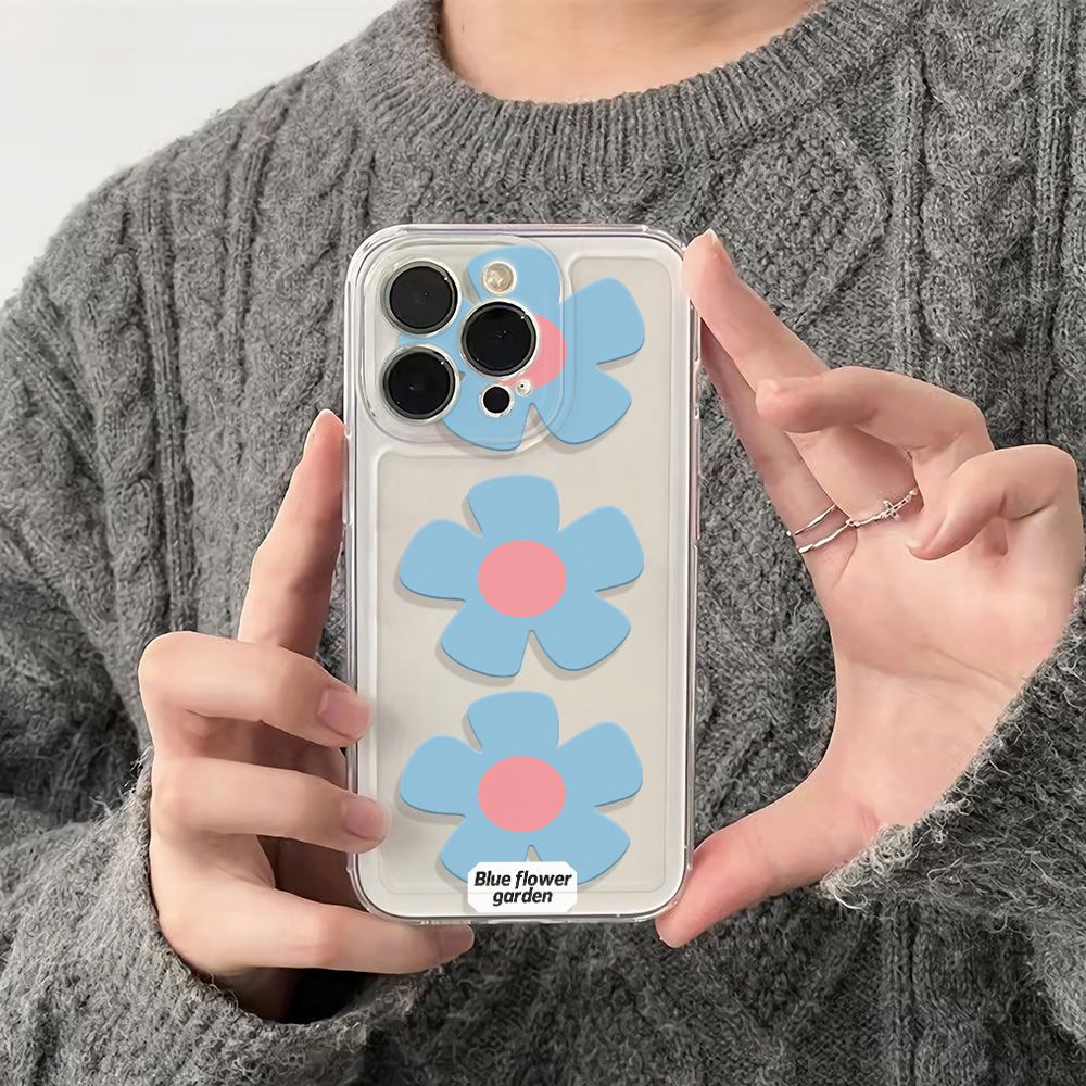 ✅Ốp Điện Thoại Dẻo Họa Tiết Hoa Năm Cánh Đơn Giản Thời Trang Chống Sốc Cho iPhone12plusmax 11 14pro 13786In