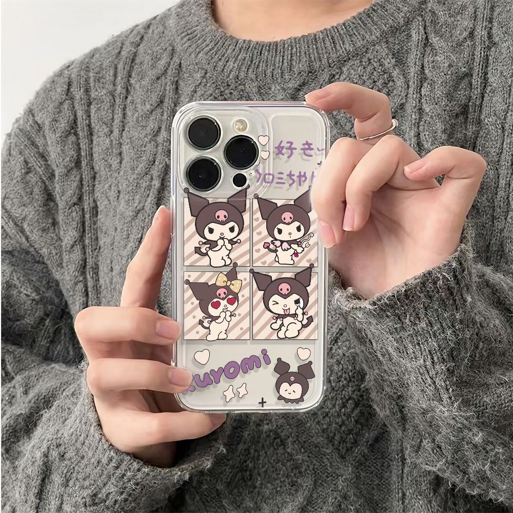 ✅Ốp Điện Thoại Mềm Chống Sốc Phong Cách Kuromi 6In Đơn Giản Cho iPhone 14pro plus13 78 max 1211