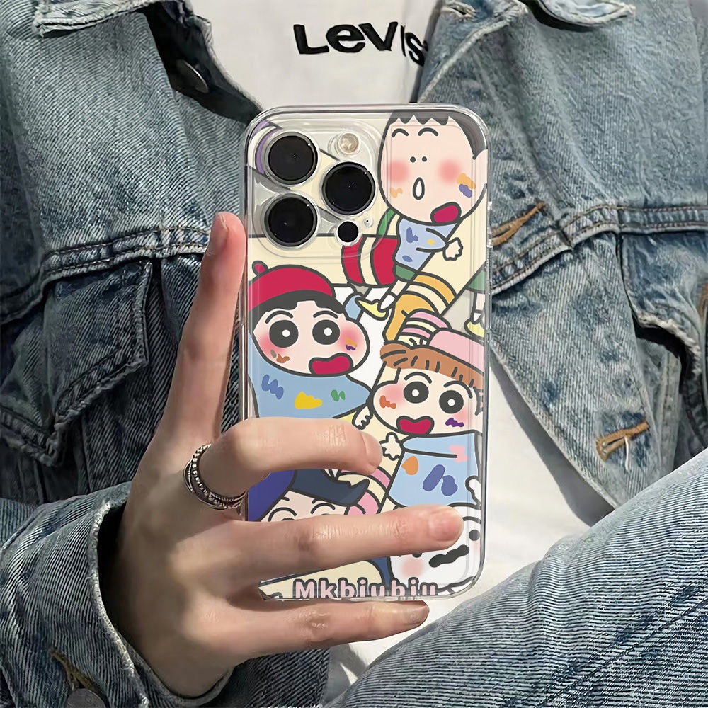 ✅Ốp Điện Thoại Mềm Chống Sốc In Hình Shin-Chan OHCV 11 + 1378 6In Đơn Giản Cho iPhone 14Pro 12