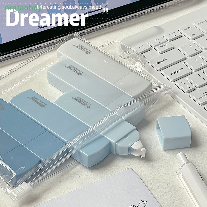 Bộ 6 Bút Xóa Kéo Màu Gradient Phong Cách Hàn Quốc Tiện Dụng Cho Học Sinh / Văn Phòng