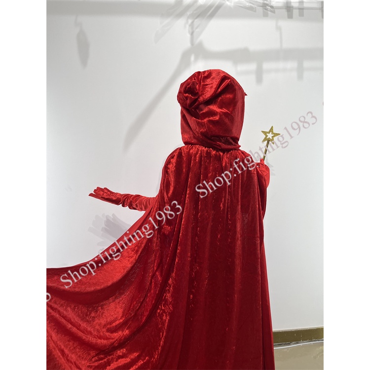 Áo Choàng Hóa Trang Cô Bé Quàng Khăn Đỏ Bằng Vải Cotton Cho Bé