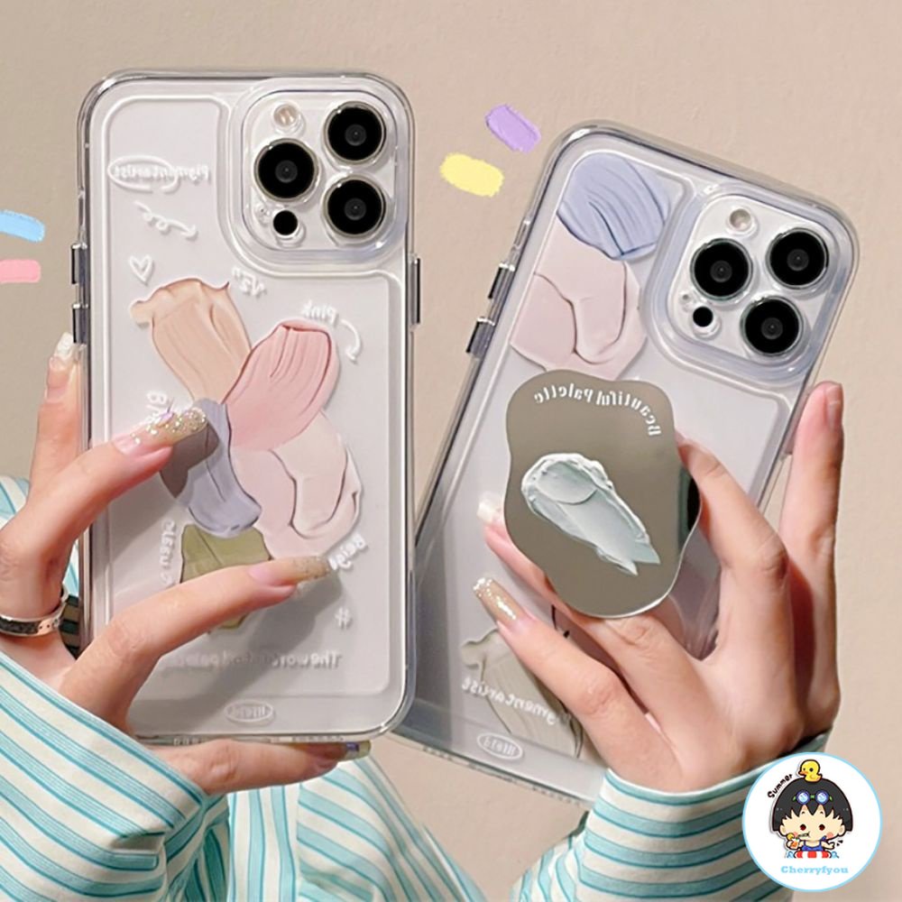 Ốp Điện Thoại TPU Mềm Chống Sốc Có Giá Đỡ Màu Graffiti Cho IPhone 14 Pro Max 13 12 11 Pro Max XS XR 7 8 Plus