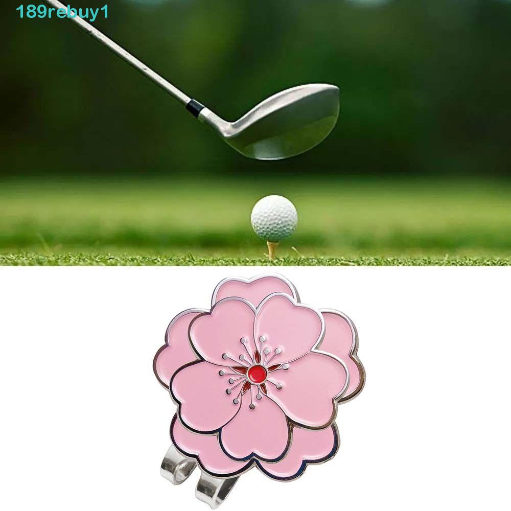 Kẹp Nón Đánh Golf Hình Hoa Màu Hồng REBUY1