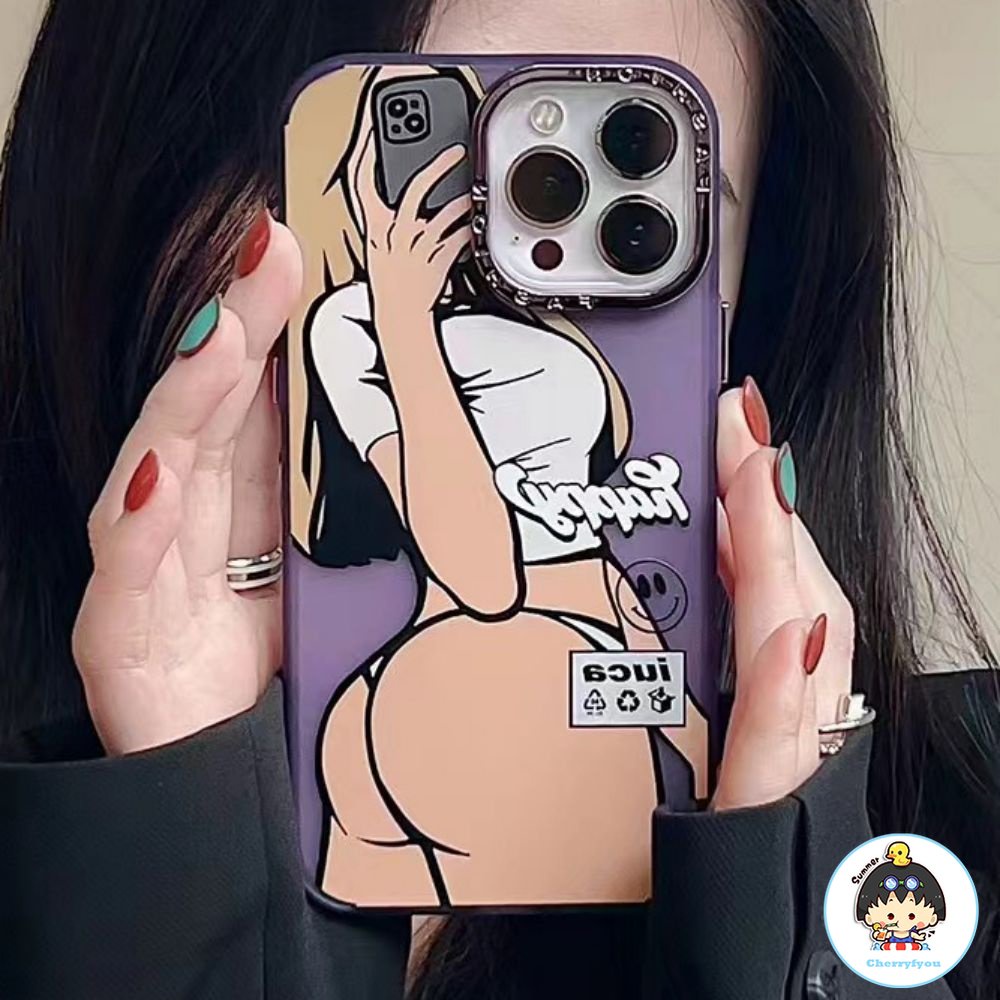 Ốp Điện Thoại TPU Dẻo Trong Suốt Họa Tiết Cô Gái Quyến Rũ Thời Trang Cho IPhone 11 12 13 14 Pro Max XS XR 7 8 Plus