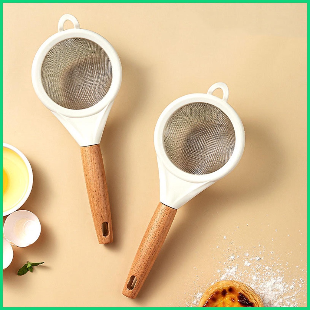 Rây Bột Bằng Thép Không Gỉ Có Tay Cầm Tiện Dụng Cho Nhà Bếp