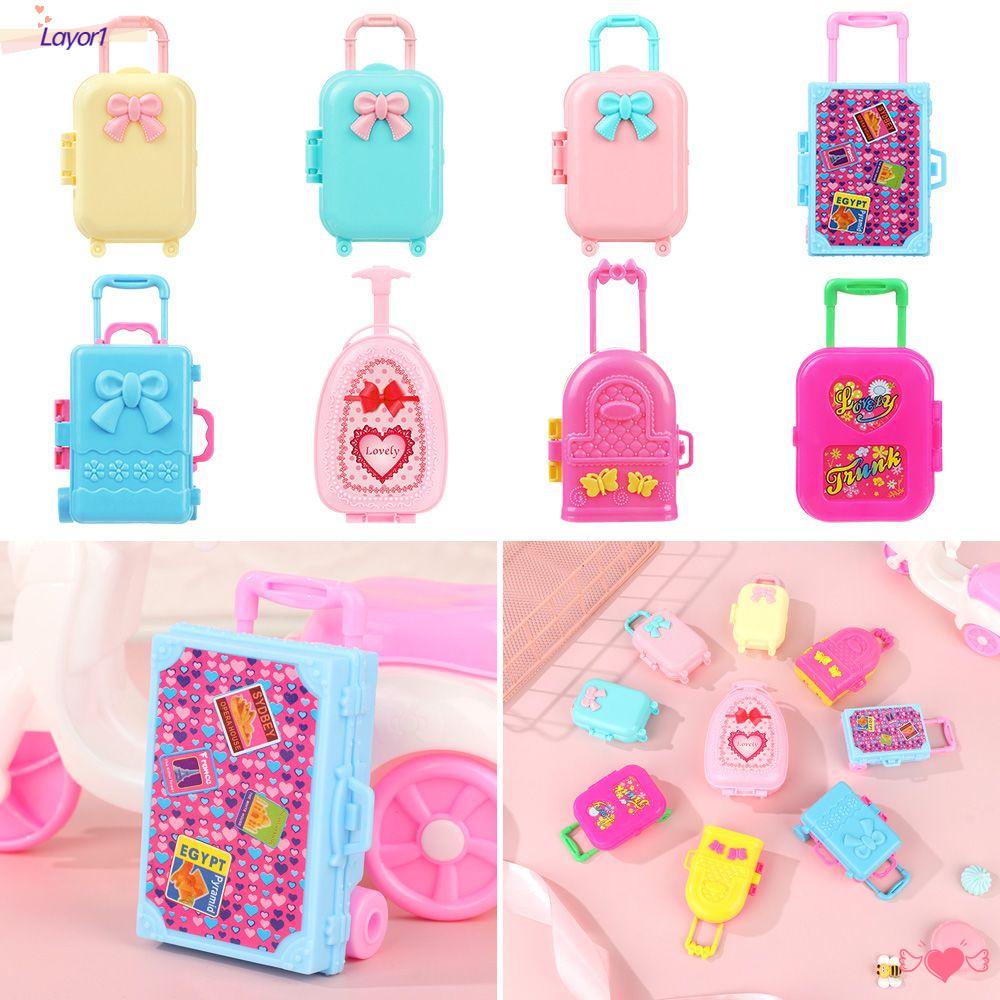 Va Li Du Lịch 3D Bằng Nhựa Cho Nhà Búp Bê LAYOR1