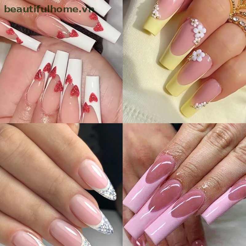 Bộ 12 Khuôn Nối Dài Móng Hai Đầu Bằng Acrylic