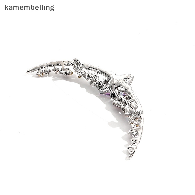 Trâm Cài Áo Hình Mặt Trăng Đính Đá Thanh Lịch Cho Nữ