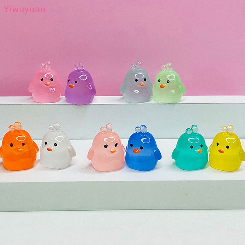 Bộ 5 Vịt Con Mini Phát Sáng Dùng Trang Trí Vườn Mới