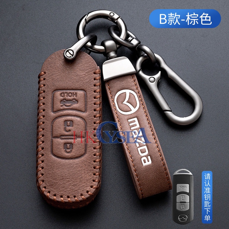 Mazda Hộp Đựng Chìa Khóa Điều Khiển Từ Xa Bằng Da Cho Mazda 2 / 3 / 6 / 6 Atenza Axela Demio / Mazda 3 / Alexa CX30 / CX-30 / CX-5 / CX-3 / CX / CX7 / CX8 / CX-8 CX9 CX-9 2015-2017 2018 2Bộ Dụng Cụ Làm Móng Chuyên Dụng Tiện Lợi 1019 / 3 / 100Cm