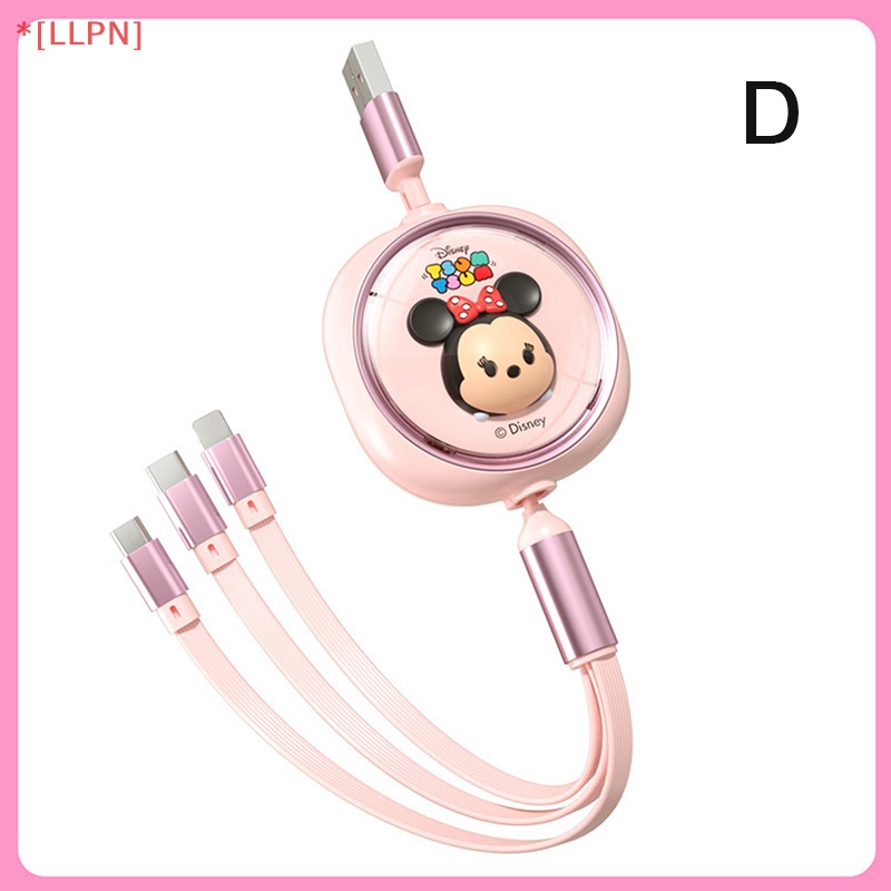 1 Dây Cáp Dữ Liệu Sanrio Kawaii Mymelody Kuromi Cinnamoroll One-To-Three