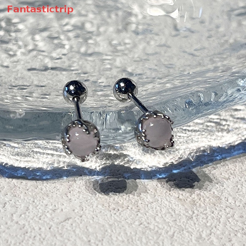 1 Đôi Khuyên Tai Xoắn Ốc Đính Đá Zircon Nhiều Màu Thời Trang Cho Nữ