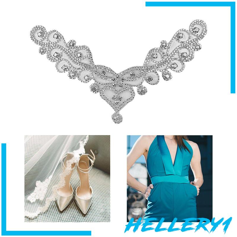 1 [Hellery1] Miếng Dán Cổ Áo Đính Kim Cương Giả Thủ Công DIY