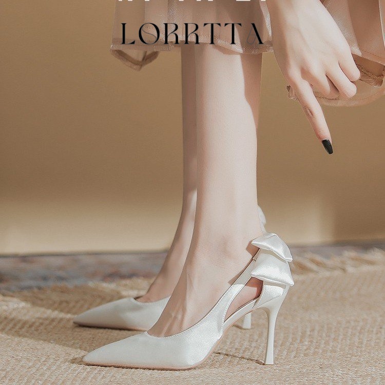 LORRTTA giày cao gót nữ giày nữ bít mũi đính tinh thể 2023NEW 22Z23052408