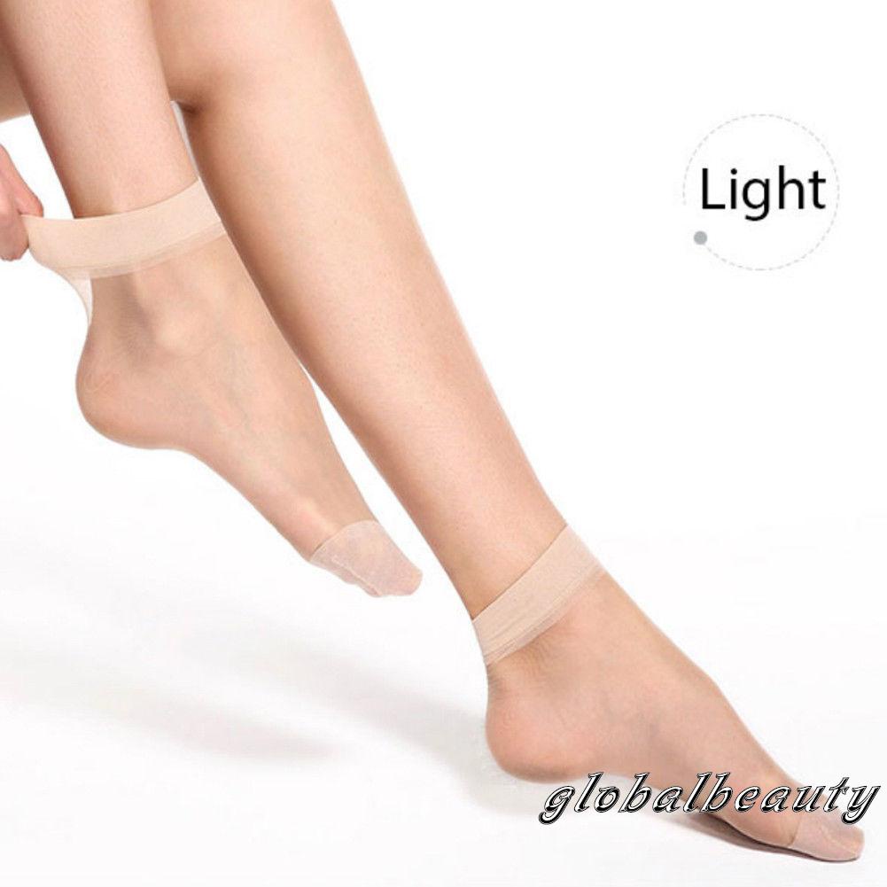 Vớ Cổ Ngắn Siêu Mỏng Sáng Bóng Nhìn Thấy Mùa Hè Cho Nữ